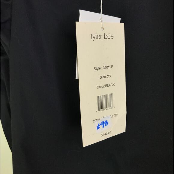 Tyler Boe Top Womens XS Black Off Shoulder Detachable Strap Tie Wrist NWT - Picture 7 of 11